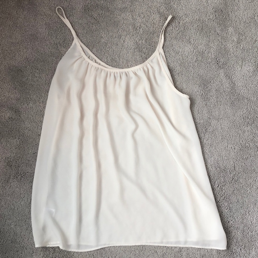 LOFT Cream sleeveless blouse